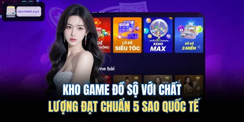 Kho game đa dạng đạt tiêu chuẩn quốc tế 5 sao
